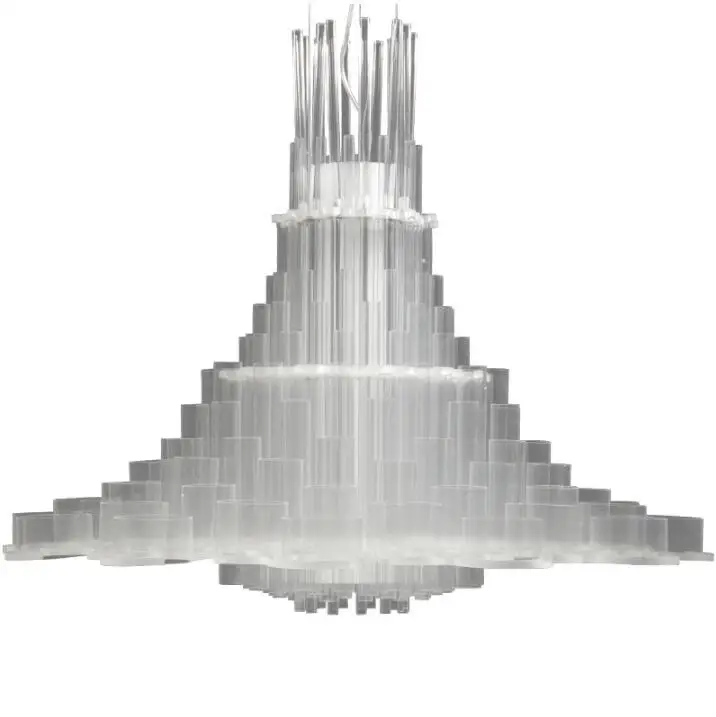 구매 L 서양식 레스토랑 의류 매장 커피 바 조명 투명 아크릴 램프, 모던한 미니멀리스트 크리에이티브 패션 샹들리에