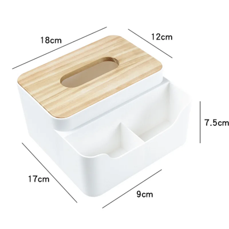 

Wooden Cover Tissue Box Modern Style High-Grade Desktop Decoration Napkin Cases Creative Kitchen Livingroom Roll Paper Organizer