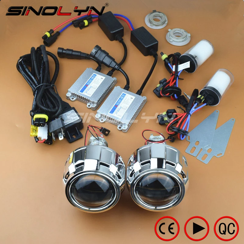 Линзы для фар Sinolyn HID проектор Биксеноновые линзы 2,5 LHD/RHD полный комплект аксессуары для модернизации автомобиля стиль H7 H4 4300K 6000K 8000K