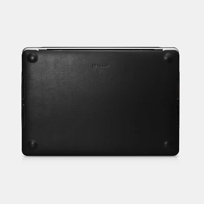 Тонкий Премиум чехол из искусственной кожи для ноутбука Macbook Pro 15 дюймов защитный чехол для Apple Macbook pro 1" - Цвет: Black