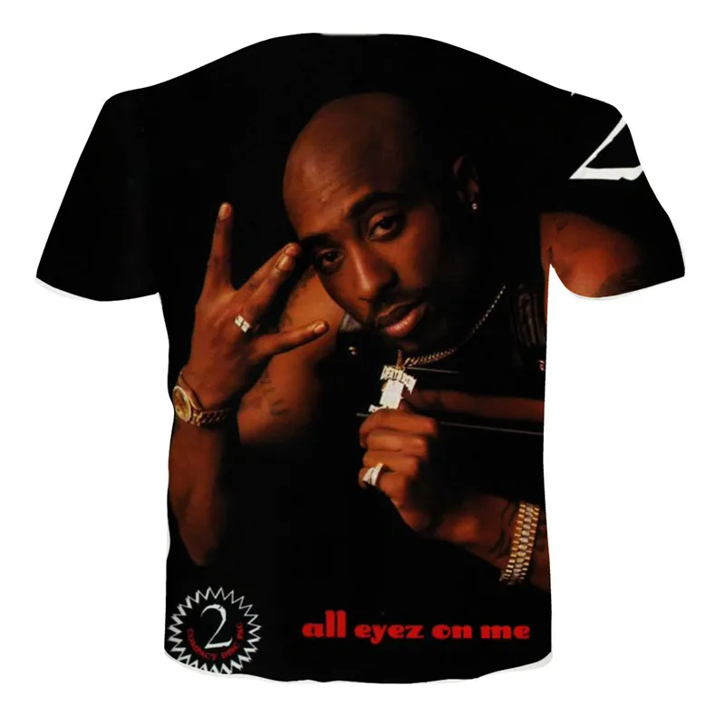 2 Pac Тупак Шакур уличная футболка гангста рэп хип хоп летняя одежда