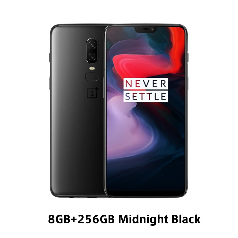 Мобильный телефон Oneplus 6 LTE 6,28 ''8 ГБ ОЗУ 128 Гб ПЗУ Snapdragon 845 Android 8,1 двойная задняя камера 20+ 16 Мп Водонепроницаемая NFC - Цвет: 8G 256GMidnightBlack