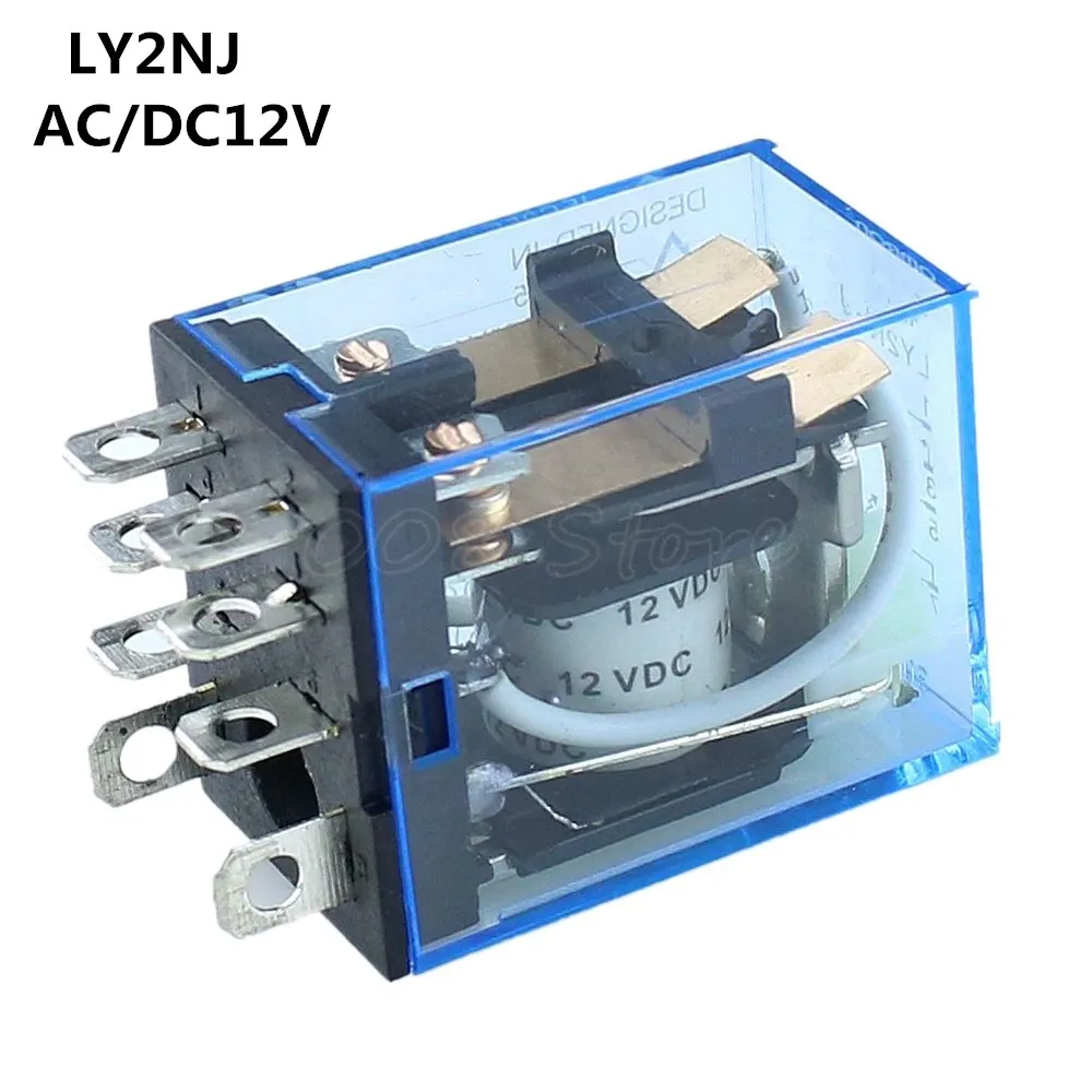 1 шт. реле LY2NJ 12 В постоянного тока маленькое 10 А 8PIN катушка DPDT|omron ly2nj|small relayrelay omron |