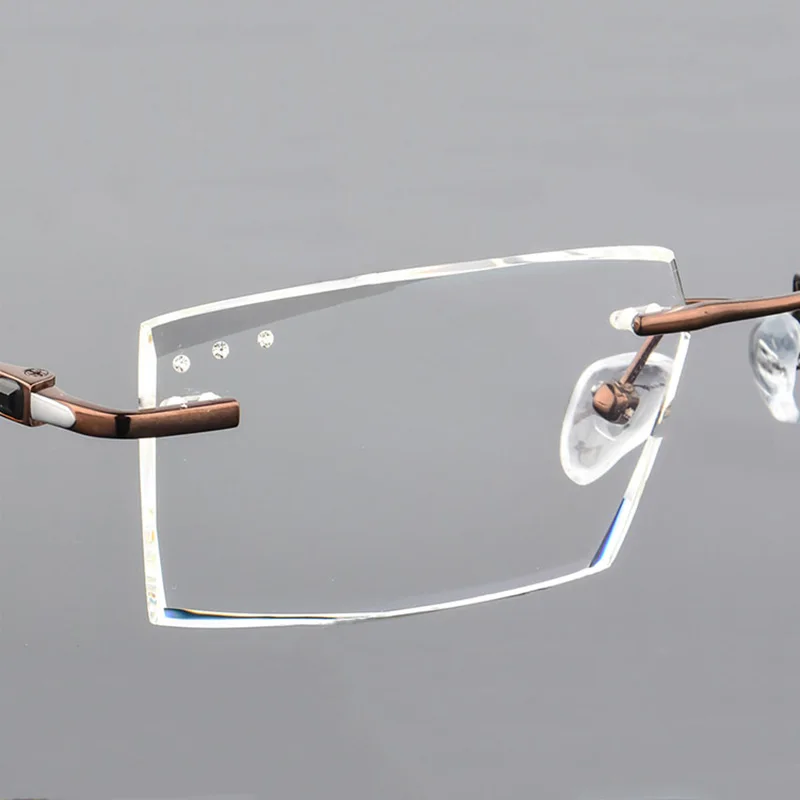 XINZE модные титановые очки Алмазная оправа для очков без оправы мужчин|frames for men|frames