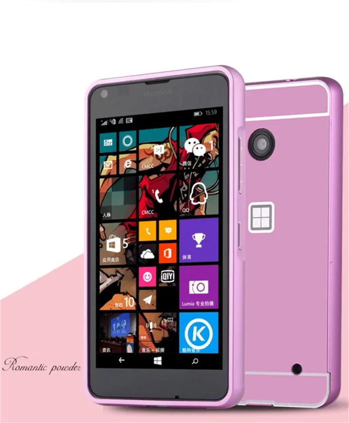 Край Металлического Алюминия Бампер + Акрил Жесткий Футляр Обратно Для Nokia Microsoft