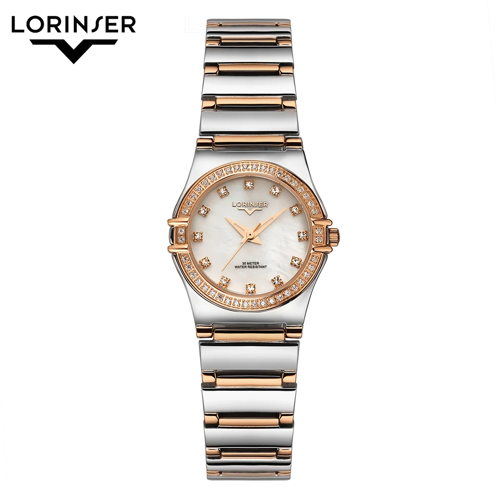 Женские часы Reloj Mujer из нержавеющей стали японские кварцевые женские наручные