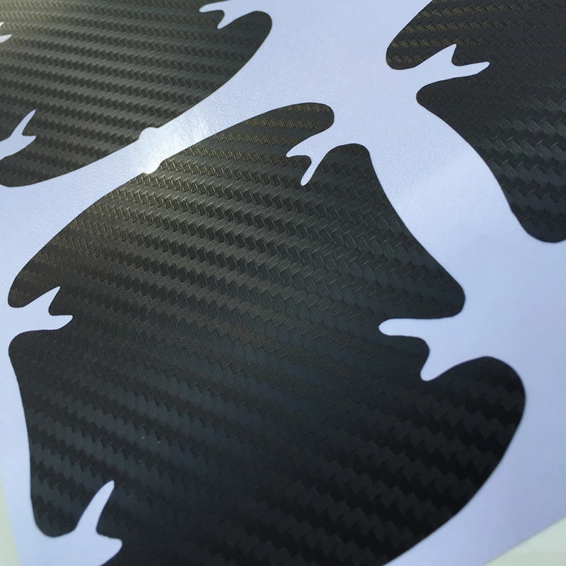 Прозрачная/карбоновая Автомобильная дверная пленка 5 шт. ручка виниловая