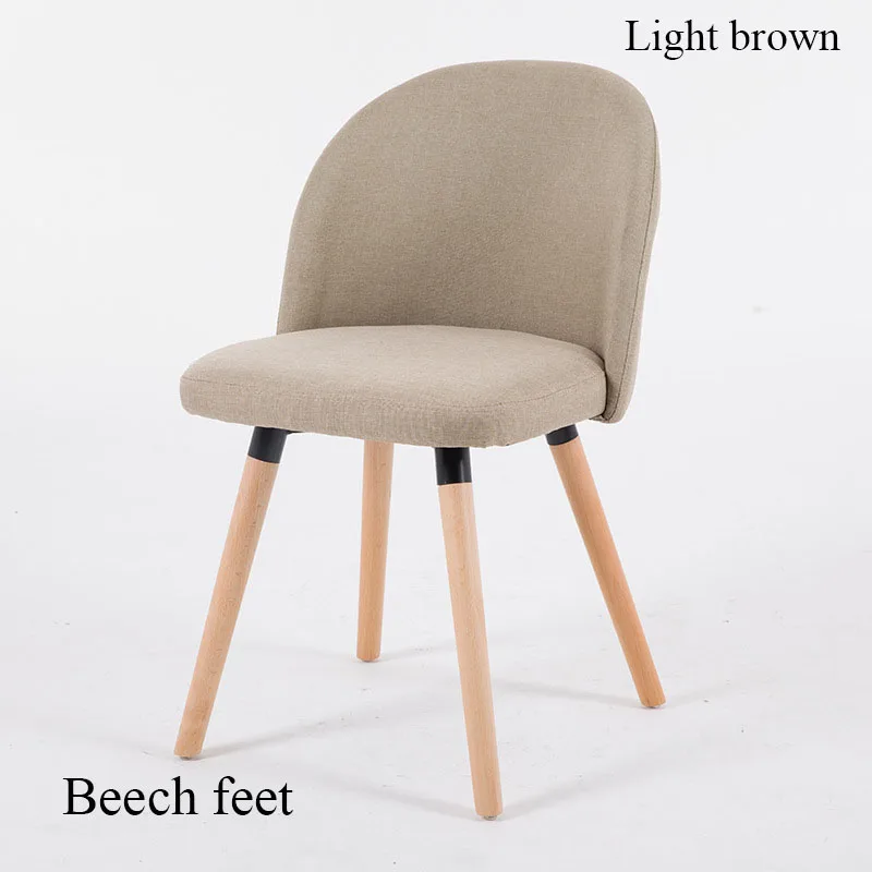 Beech feet Grey Мебель из массива дерева, ресторан, применимый к стульям, Скандинавская Повседневная ткань, Situ к задней части минималистического кресла для встреч - Цвет: Beech feet Grey