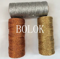 6pcslot metallic shimmer gift packaing twine 110yardspool goldsilvercopper bakers twine for wedding party decor favor