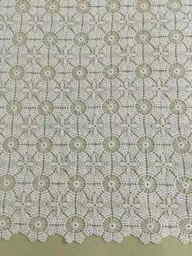 

120cm wide high quality polyester yarn embroidery lace fabric, XERY150909A