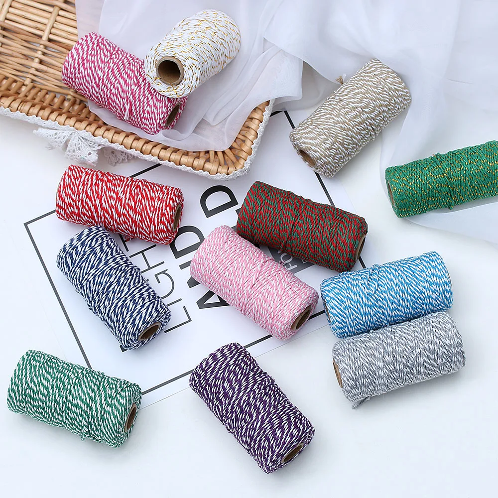 100 м/рулон 2ply хлебопечки шпагат строка хлопковых шнуров веревка для домашнего