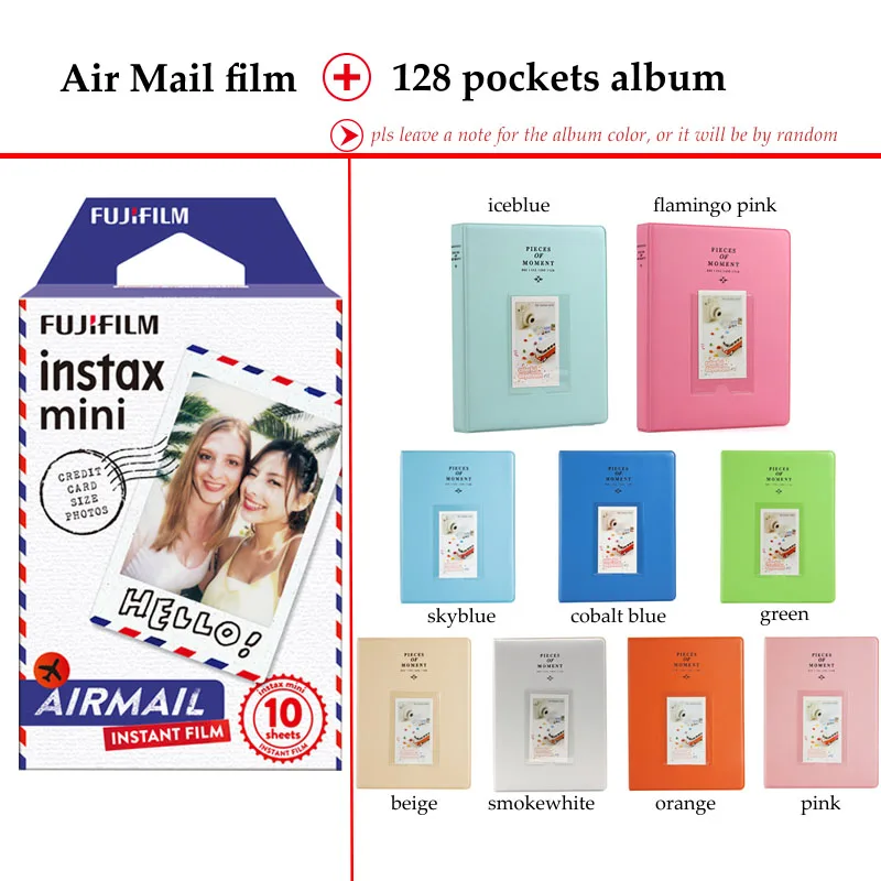 Fujifilm Instax Mini Film Airmail 10 листов для FUJI Instant Photo Camera 9 8 7s 70 90 25 смартфон принтер SP 2