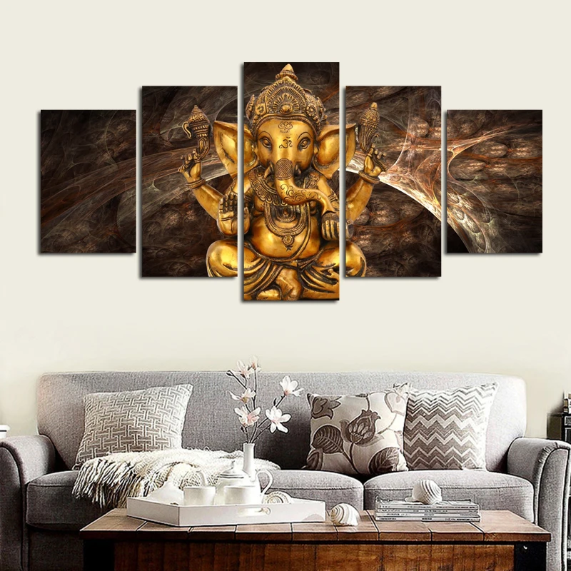 

Canvas Print Modern Fashion Wall Art the Abstract India elephant god for Home Decoration No Frame