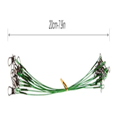20cm Lixada 10 шт Анти-укус Стальная проволока 15/20/25 см блесны рыболовные провода буровая установка с защелками и шарнирами подключения рыболовный крючок рыболовный лидер - Цвет: 20cm