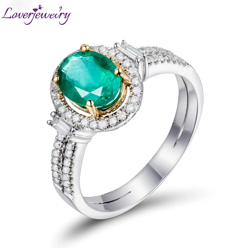 Женское кольцо с изумрудами LOVERJEWELRY многоцветное Золотое натуральными
