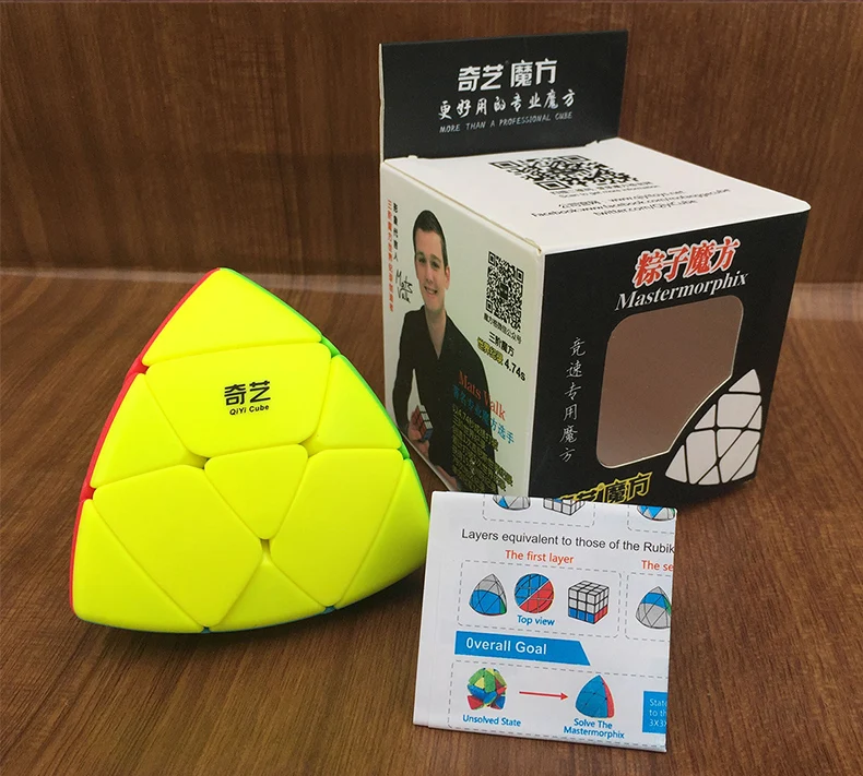 Qiyi Mastermorphix 3x3 головоломка магический куб выпуклая Пирамидка скоростной Куб Профессиональная пираморфикс обучающая игрушка для детей