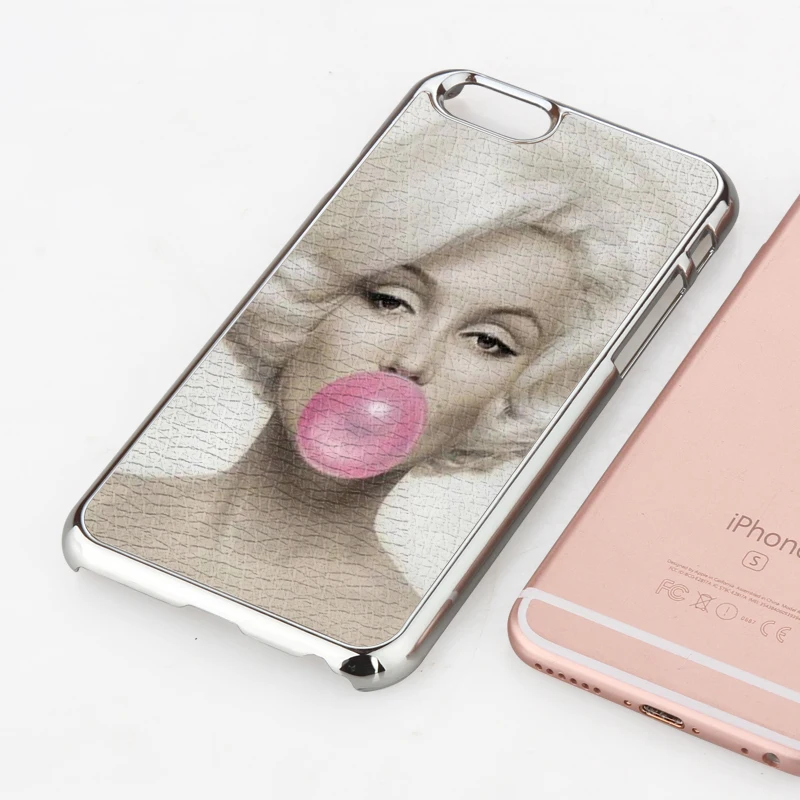 Vcustom для iPhone 6 S Мэрилин Монро цветы гибридный дизайн роскошные кожаные