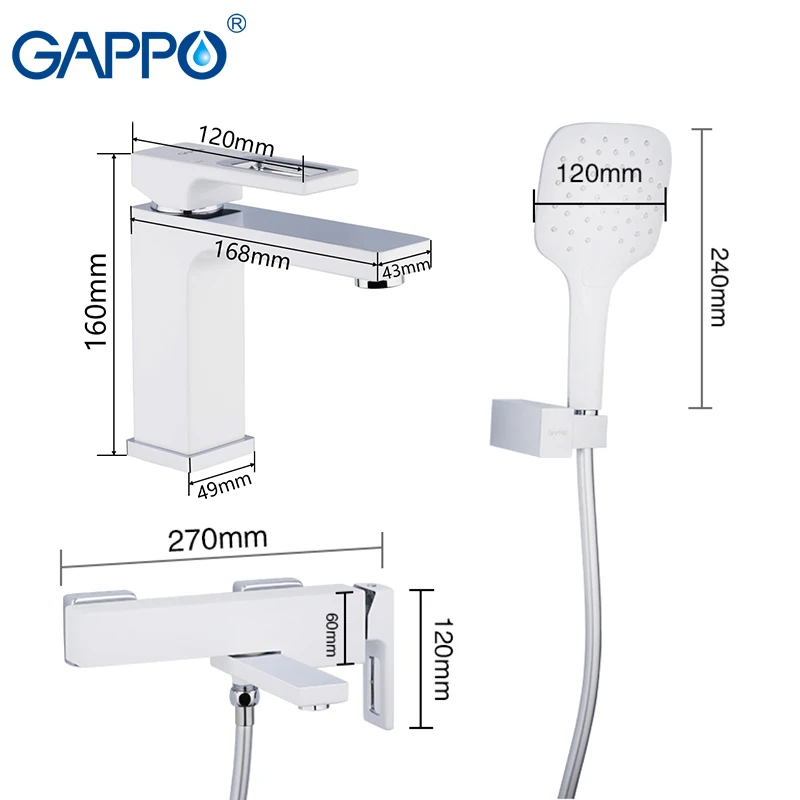GAPPO Bathtub Faucets bathroom bathtub Faucet waterfall wall mounted white water mixer Taps faucet Mixer | Обустройство дома