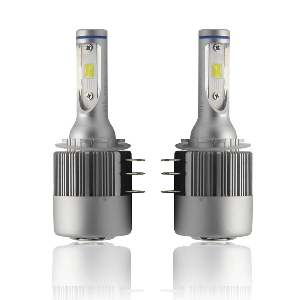 2 X C6 H15 LED Headlight COB Auto Headlamp DRL Car Bulb Lamp FOR Audi A5/S5 A6/S6 Q7 BMW Series Mercedes Benz | Автомобили и