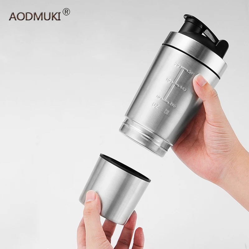 

26OZ Water Bottles Detachable Whey Protein Powder Sport Shaker Bottle For Stainless Steel Cup Vacuum Mixer Outdoor Drinkware