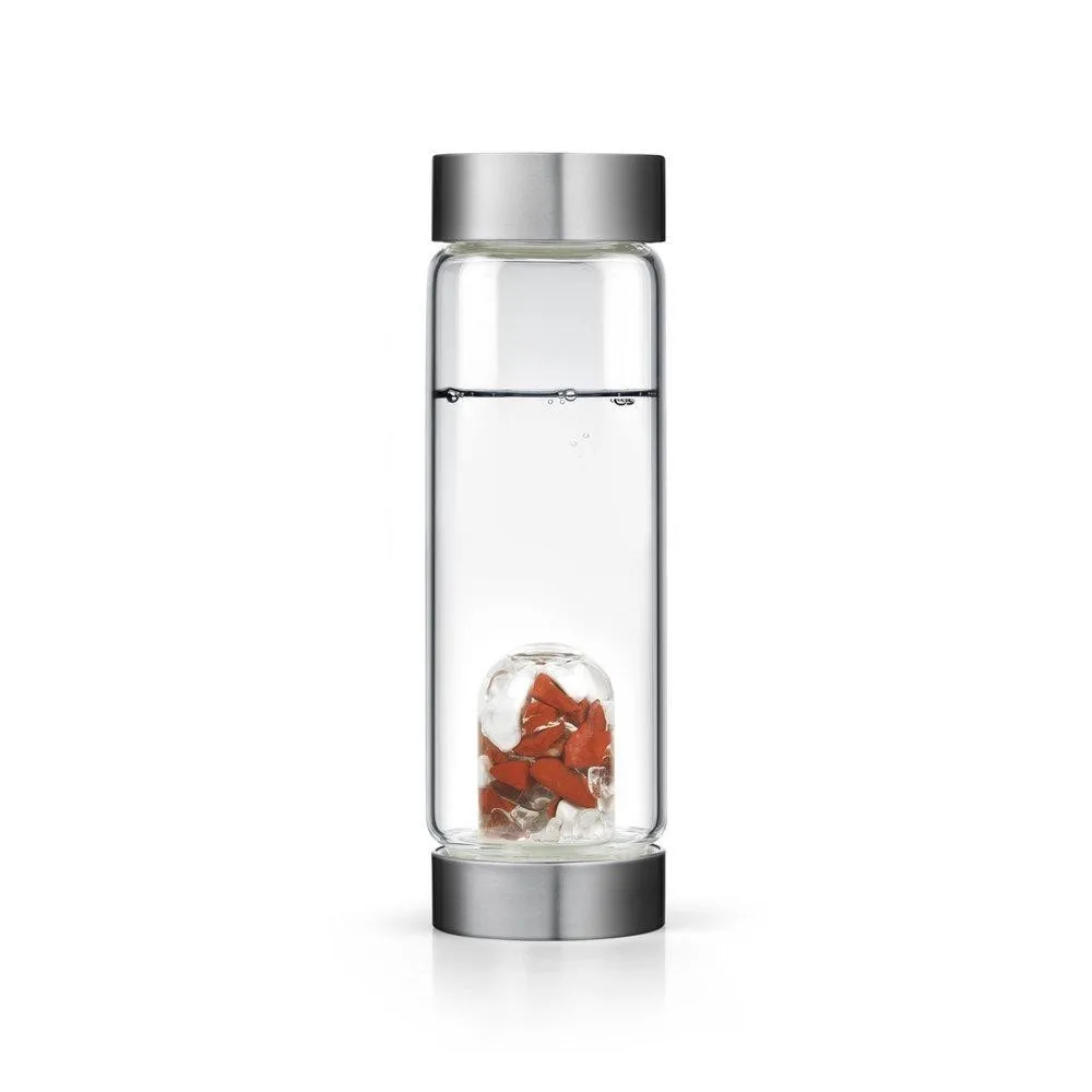 White Red crystal Soffe 600 мл энергетическая целебная бутылка для воды с натуральным кристаллом драгоценный камень кварц My Crystal стеклянные бутылки для воды Bpa бесплатно с крышкой стакан - Цвет: White Red crystal