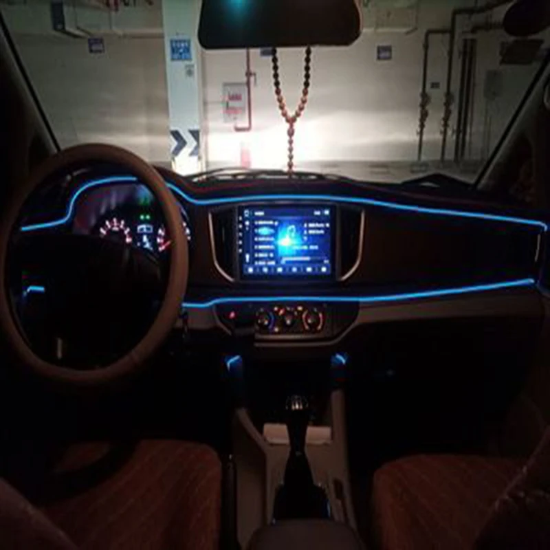 2 м USB интерфейс автомобиля декоративные огни вождения в ночное время окружающего