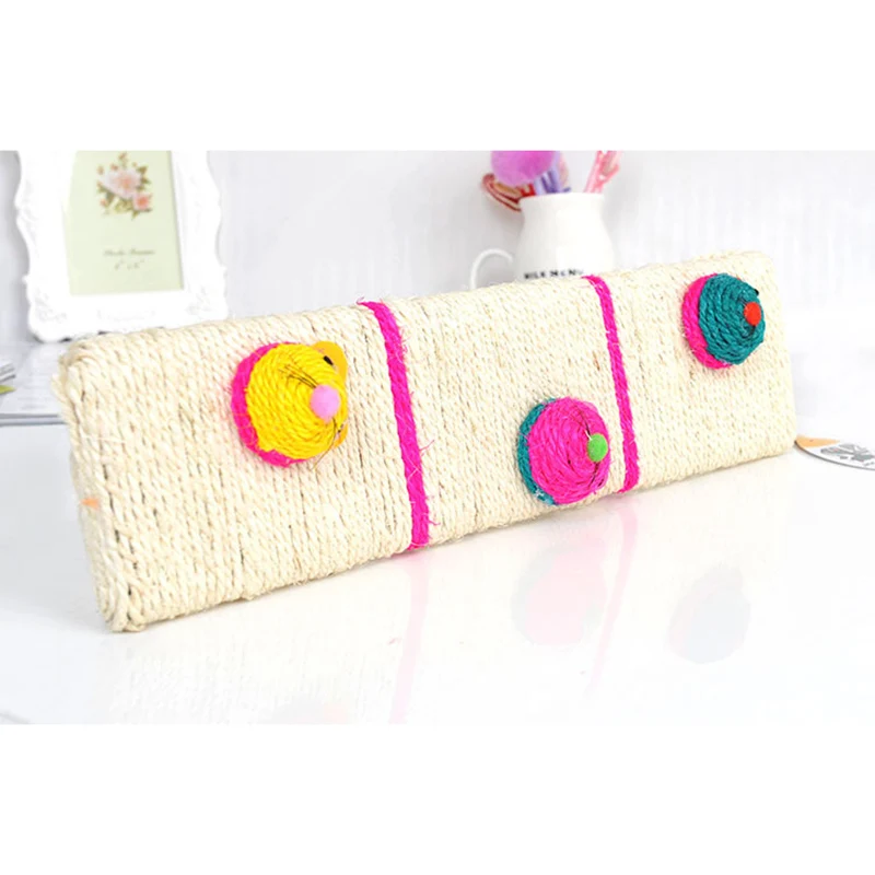 Cat Kitten Toy Scratch Board Pad Soft Bed Mat Claws Care Toys Sisal Scratcher Mimi Training Toy Interactive Cat Supplies