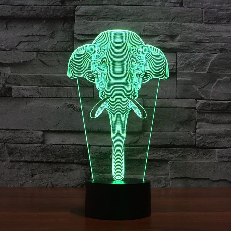 Creative 3d Lamp Vision Stereo Acrylic Touch Switch Led Usb Table Lamps For Bedroom 7 color change Desk | Лампы и освещение