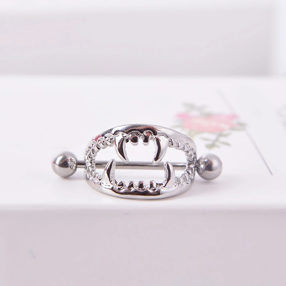 Нестандартное альтернативное зубное кольцо в форме зубов для сосков языка