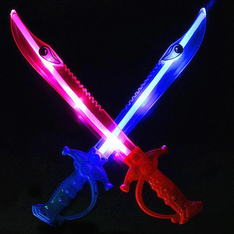 Светодиодный игрушечный светильник saber Led мигающий игрушечные мечи косплей реквизит Детский двойной светильник игрушечная сабля меч для мальчиков рождественские подарки 12 шт./лот