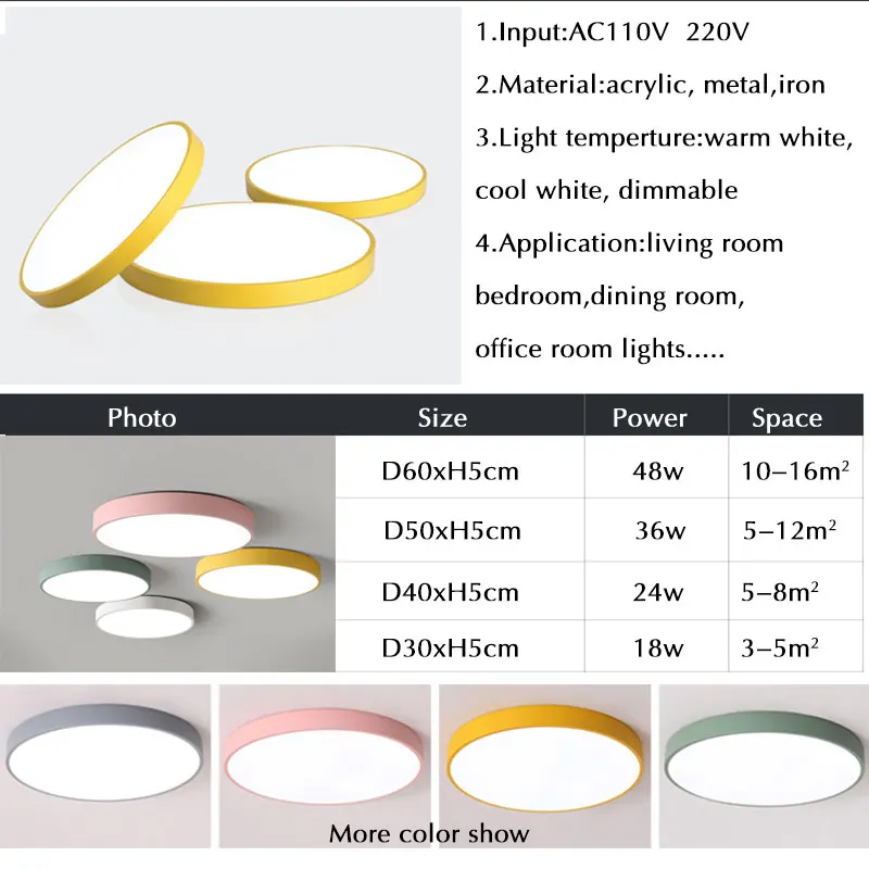 Приложение управления Современные светодиодные люстры акриловые круглые