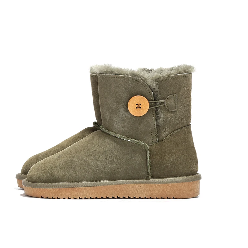 100% г. зимние сапоги из натуральной воловьей кожи на натуральном меху Женские