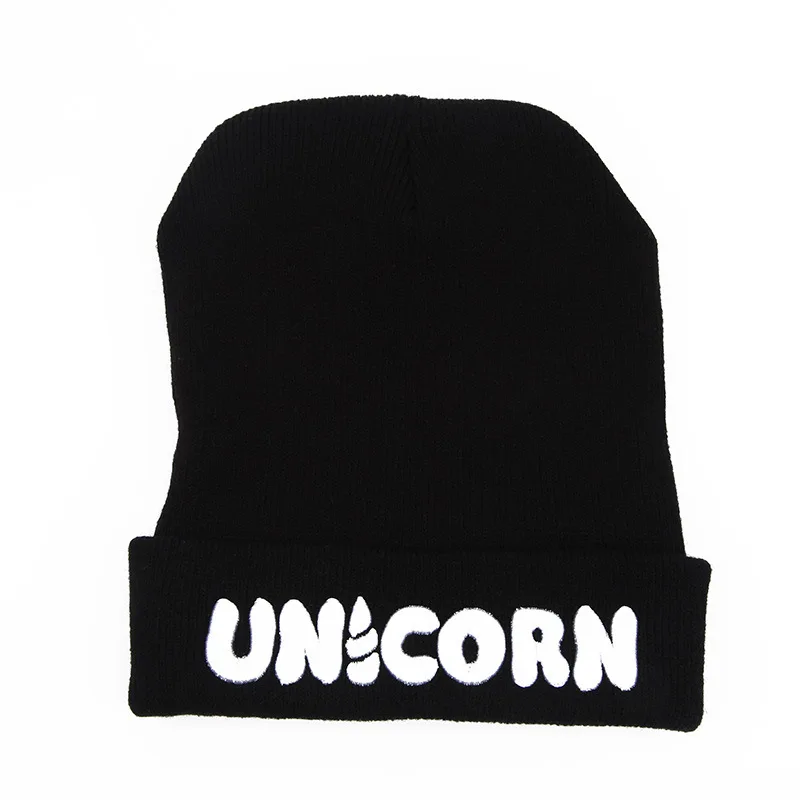 Embroid UNICORN зимние женские шапки мужские Skullies Модная брендовая теплая шапка Кепка в стиле хип-хоп Черный Серый Gorros хип-хоп Уличная
