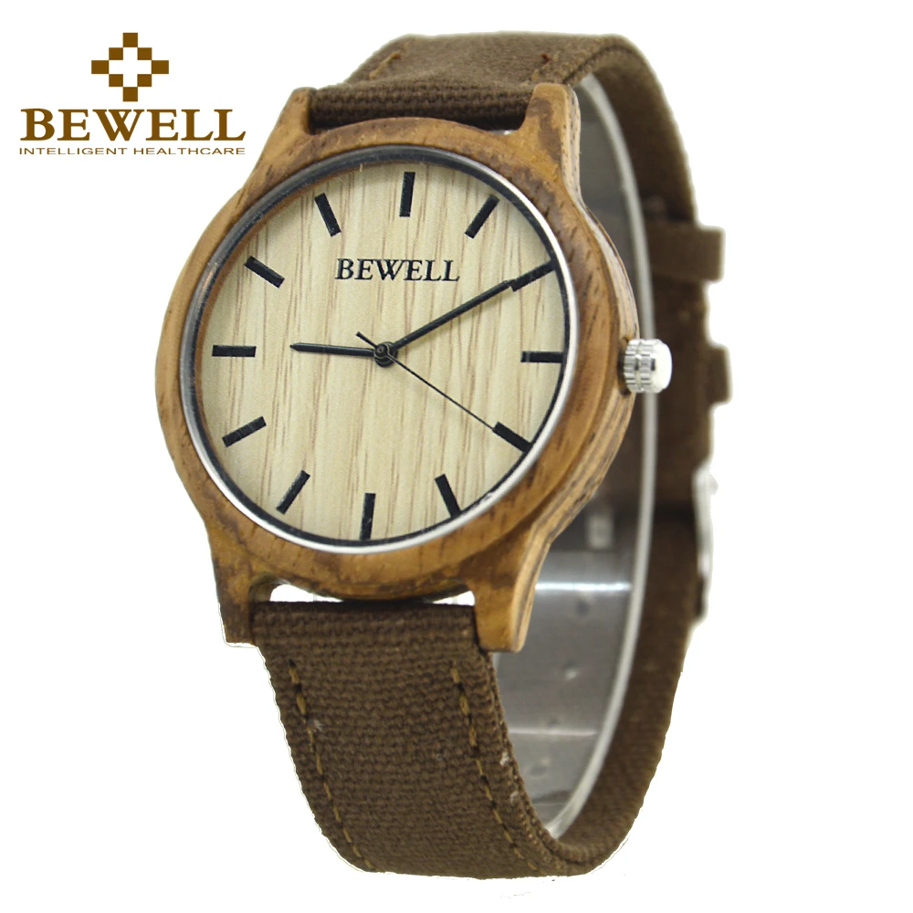 Высококачественные бамбуковые сандалии BEWELL деревянные кварцевые наручные часы