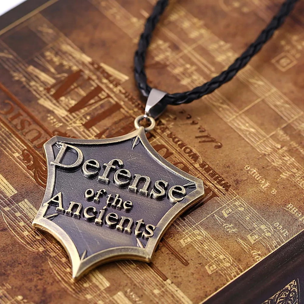 Онлайн игра DOTA 2 ожерелье Защита древних сплавов щит Подвески чокер Lether link collier