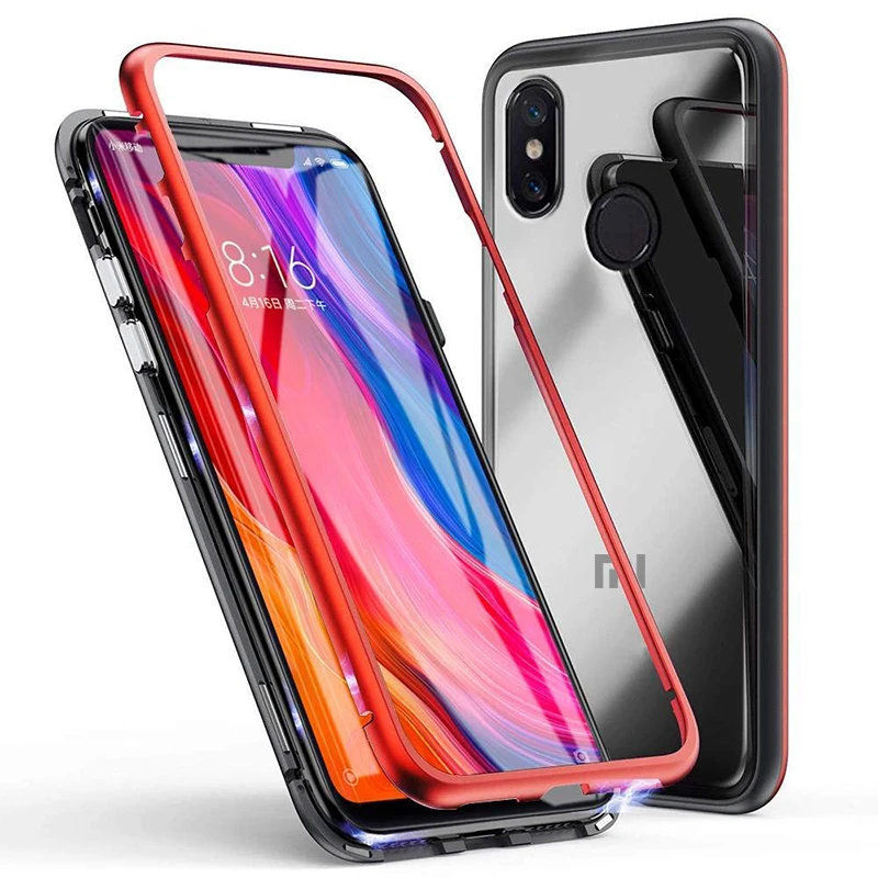 Чехол CHYI со встроенным магнитом для Xiaomi Mi 8 SE прозрачный чехол из закаленного