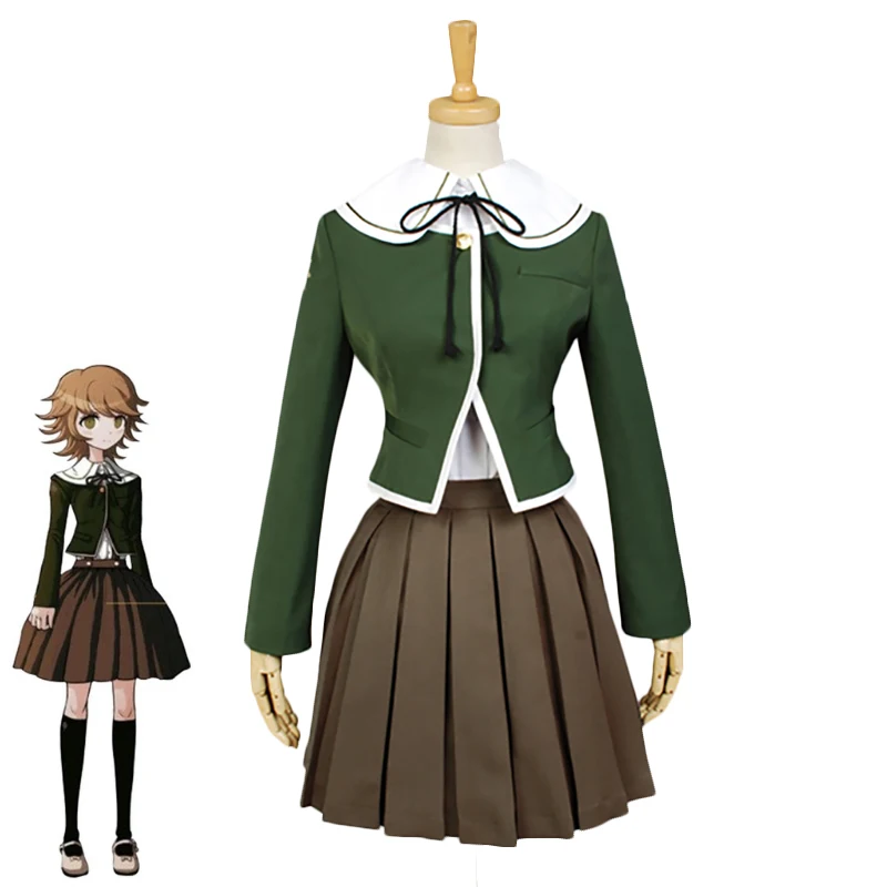 Игровые костюмы Fujisaki Chihiro из данганронпа для косплея милая школьная форма пальто