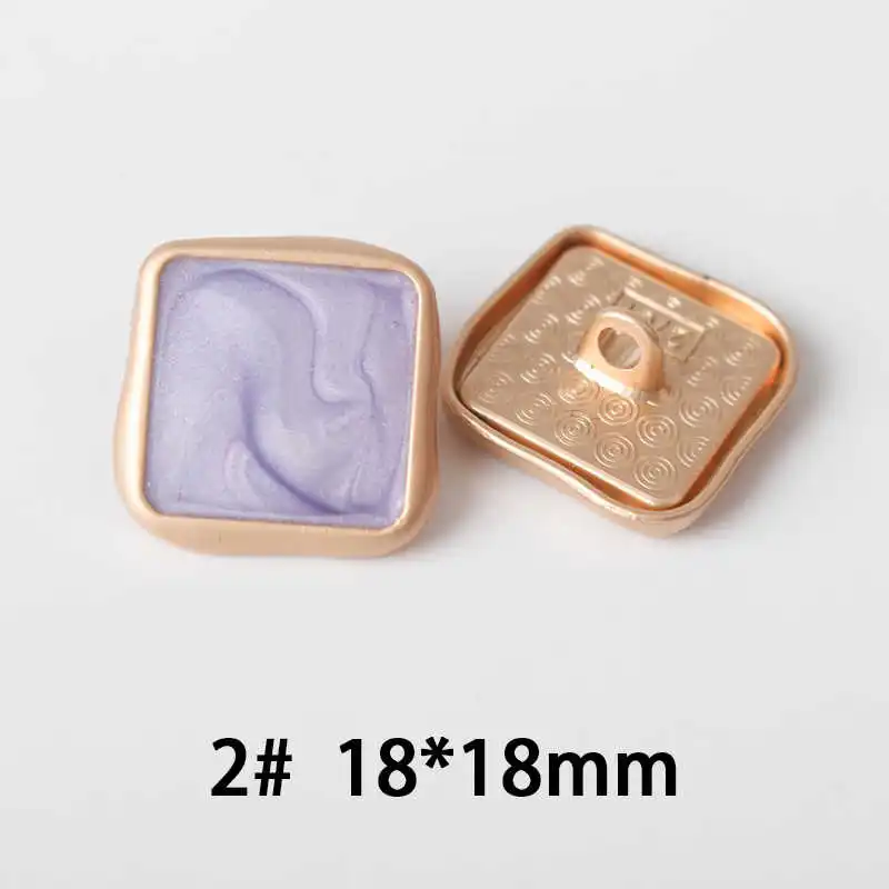 No2 18mm Горячий масляный фиолетовый/зеленый/розовый 5 шт. диаметр 18 мм-30 мм золотистые металлические пуговицы, аксессуары для одежды, рубашки, брендовые пуговицы для пальто, Q18 - Цвет: No2 18mm