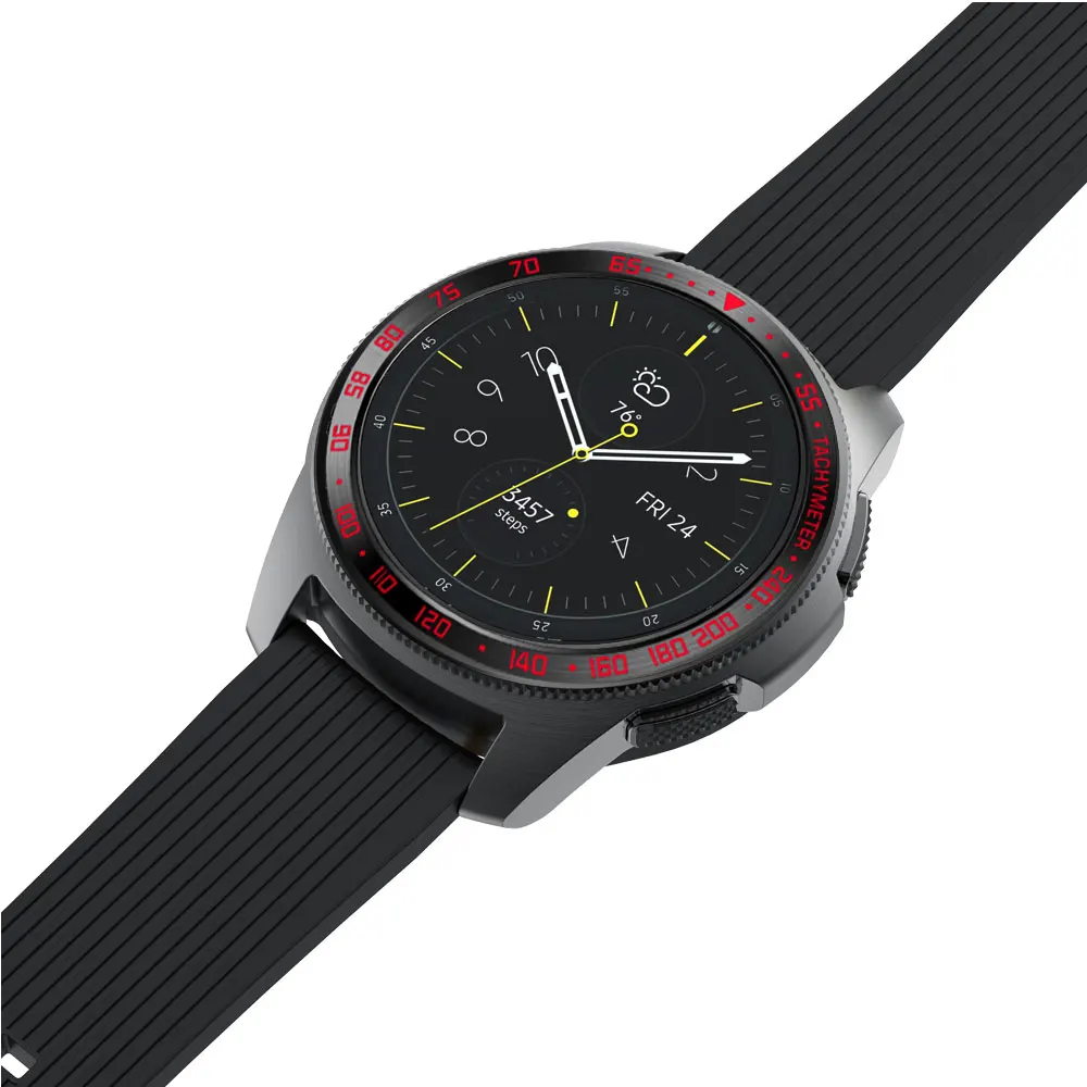 Смарт-чехол для часов samsung Galaxy watch 46 мм/42 мм/gear s3 frontier ободок кольцо клеющаяся крышка против царапин из нержавеющей стали