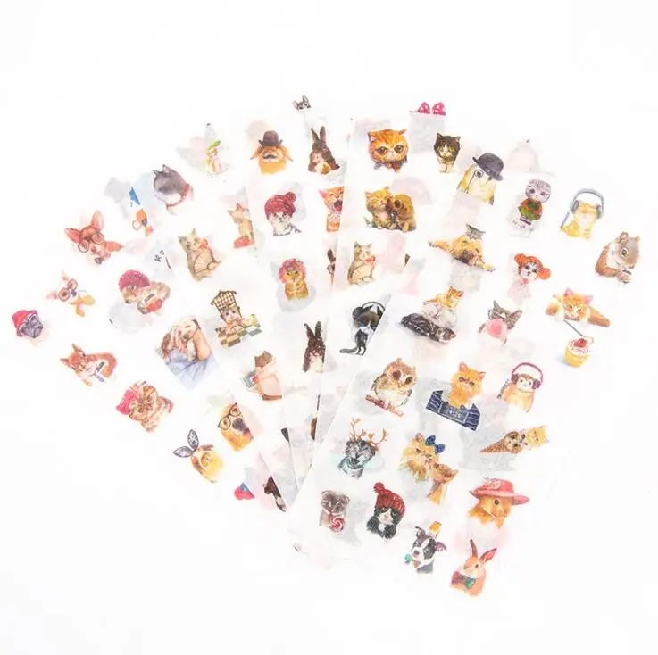 6 наклеек в виде забавного кота декоративные наклейки сделай сам украшение для