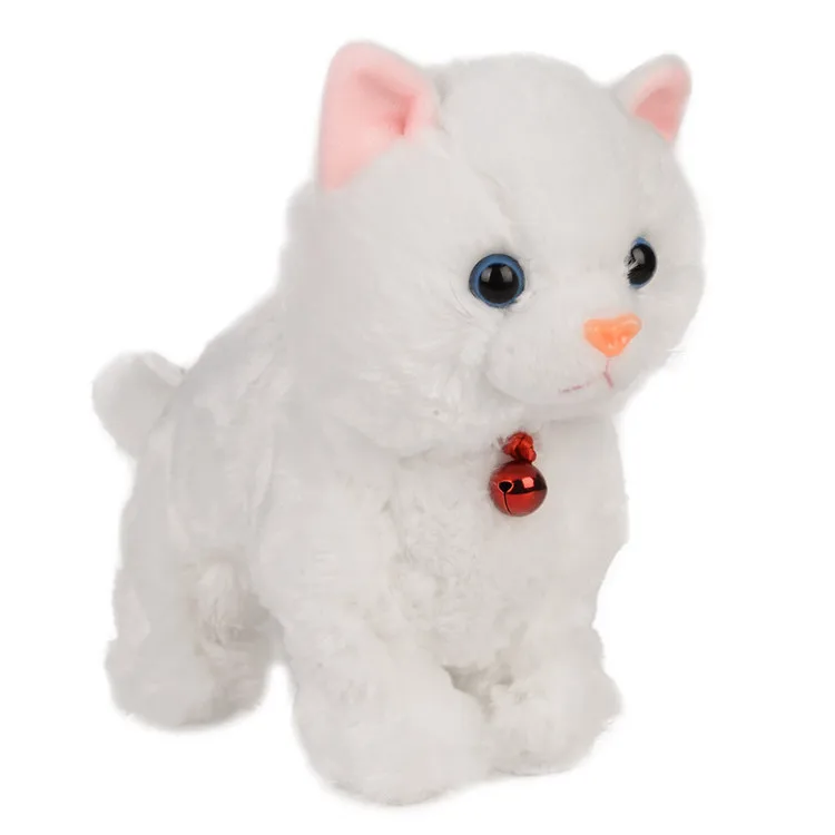 cat White Год Звуковое управление электронный питомец кошка робот стенд ходьба собака моделирование электронные игрушки подарок для детей ребенок - Цвет: cat White