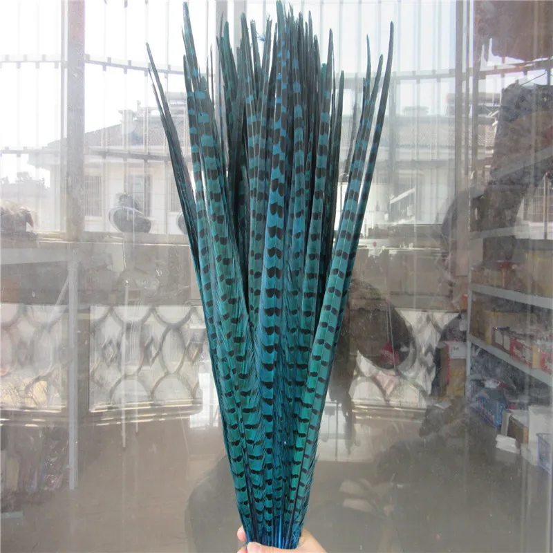 Lake Blue 10 шт./лот натуральных перьев фазана 50-55 см/20-22 дюймов перья из хвоста фазана для ремесел своими руками Свадебные украшения Plumes - Цвет: Lake Blue