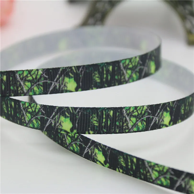 3 Duwes 3/8 '' аутизма осведомленности камуфляж дерево печатных Grosgrain ленты hairbow головные уборы партии DIY украшения 9 мм oem d681 - Цвет: 3