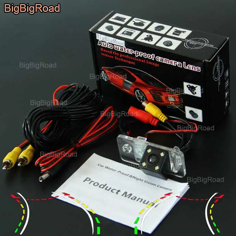 BigBigRoad Car Intelligent Dynamic Track Rear View Camera Reversing For Audi A3 A6L A6 A8 A4 B6 / B7 B8 Q7 S5 S6 S8 RS4 | Автомобили и
