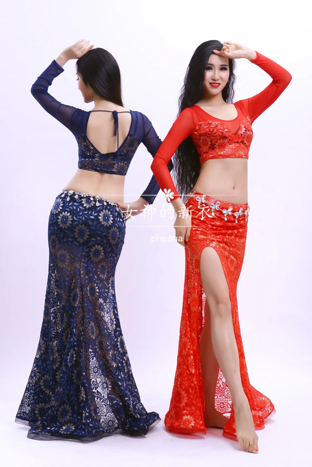 

New Women's belly dance costume belly dancing clothes bellydance top+skirt suits S M L X15