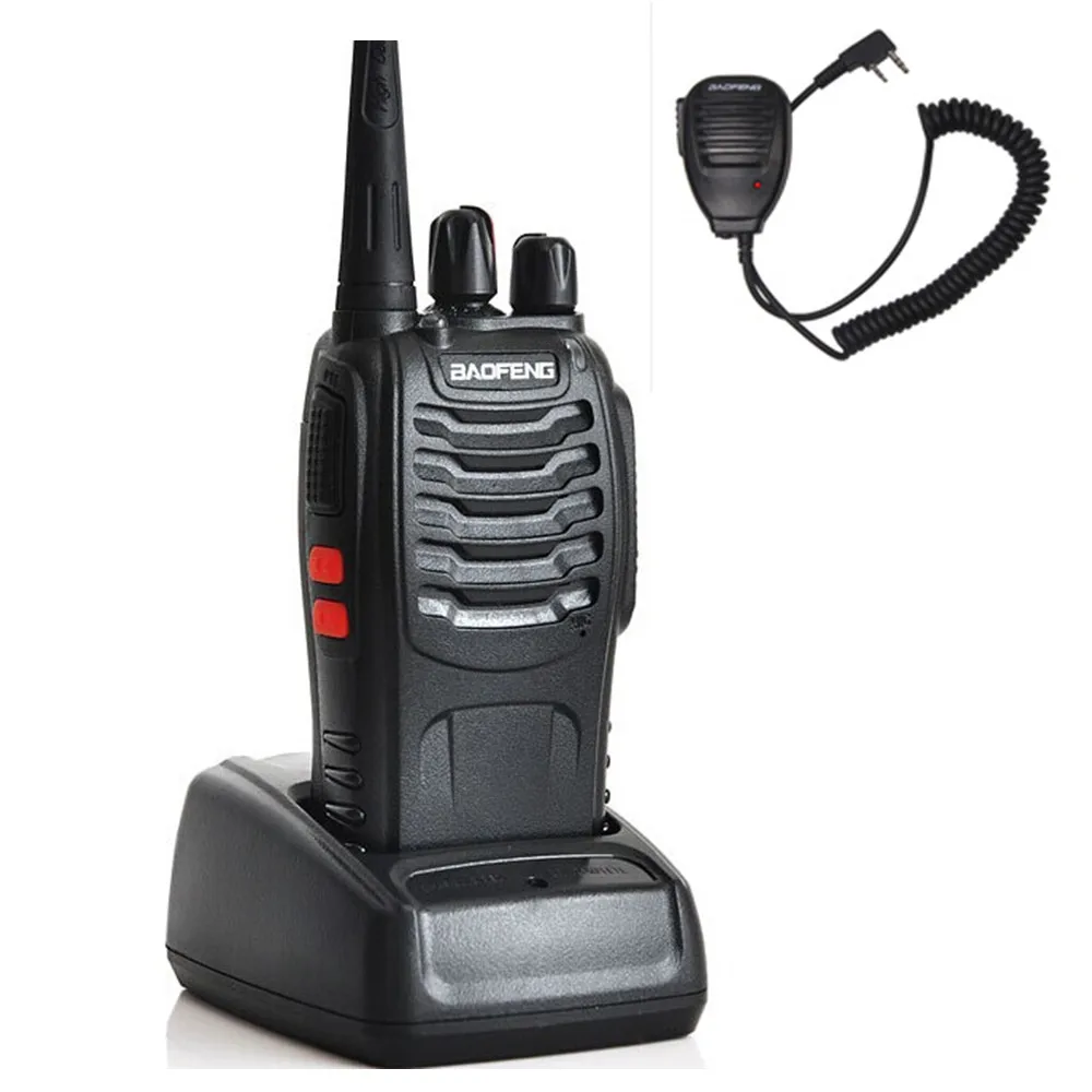 Add Microphone BF888S портативный fm-приемопередатчик UHF двухстороннее Радио BF 888S Ham коммуникатор HF cb радиостанция мини рация Baofeng BF-888S - Цвет: Add Microphone