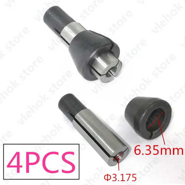 Гайка цанги Конус 6 мм 6,35 мм заменить для Makita 3701 3708FC 3708F 3707FC 3706 3707F 3705 3703 3700B 3700D 3620 3709 электрические инструменты - Цвет: 4PCS