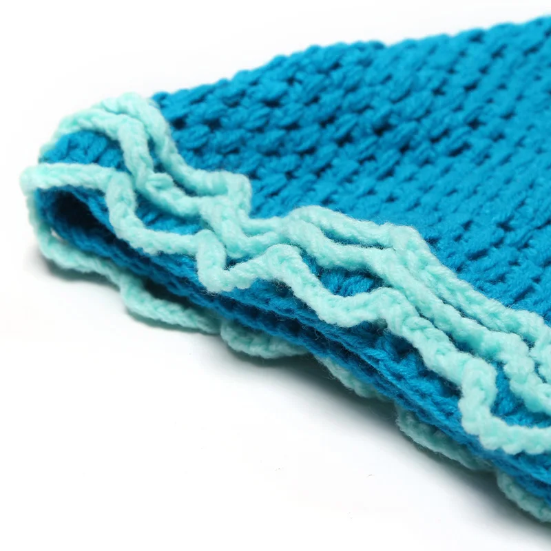 Милая вязаная вручную крючком одежда теплая шерстяная Русалка для малышей сто