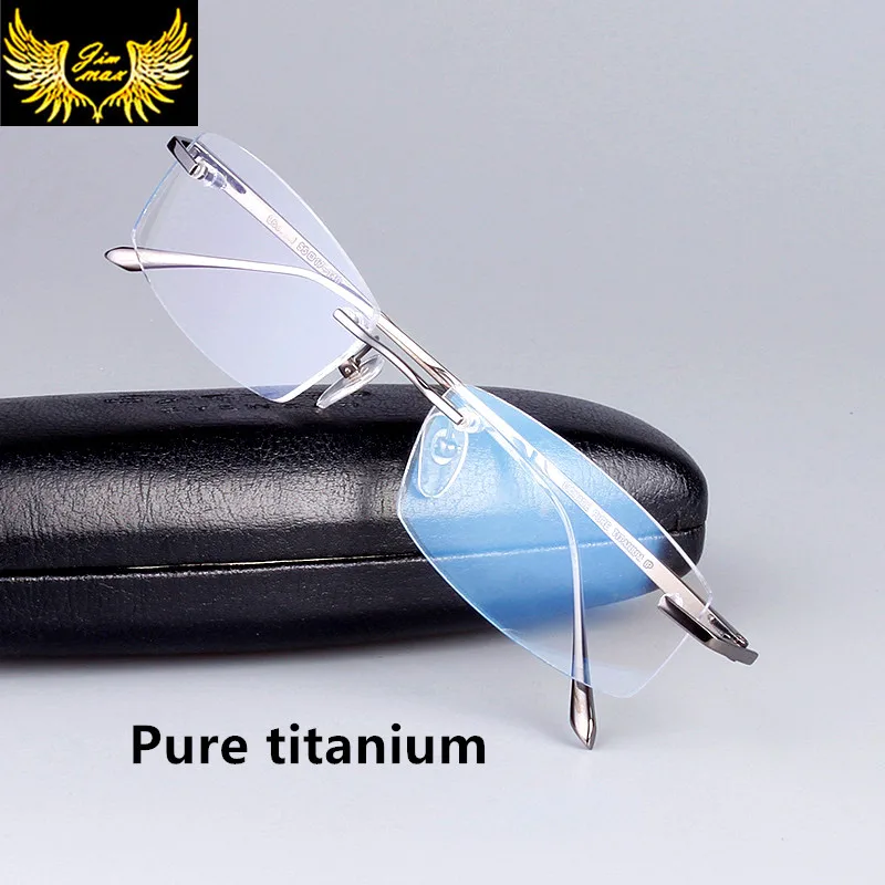 

New Arrival Men Style Pure Titanium Rimless Eye Glasses Fashion Women Eyeglasses Super Light Optical Frame for men women