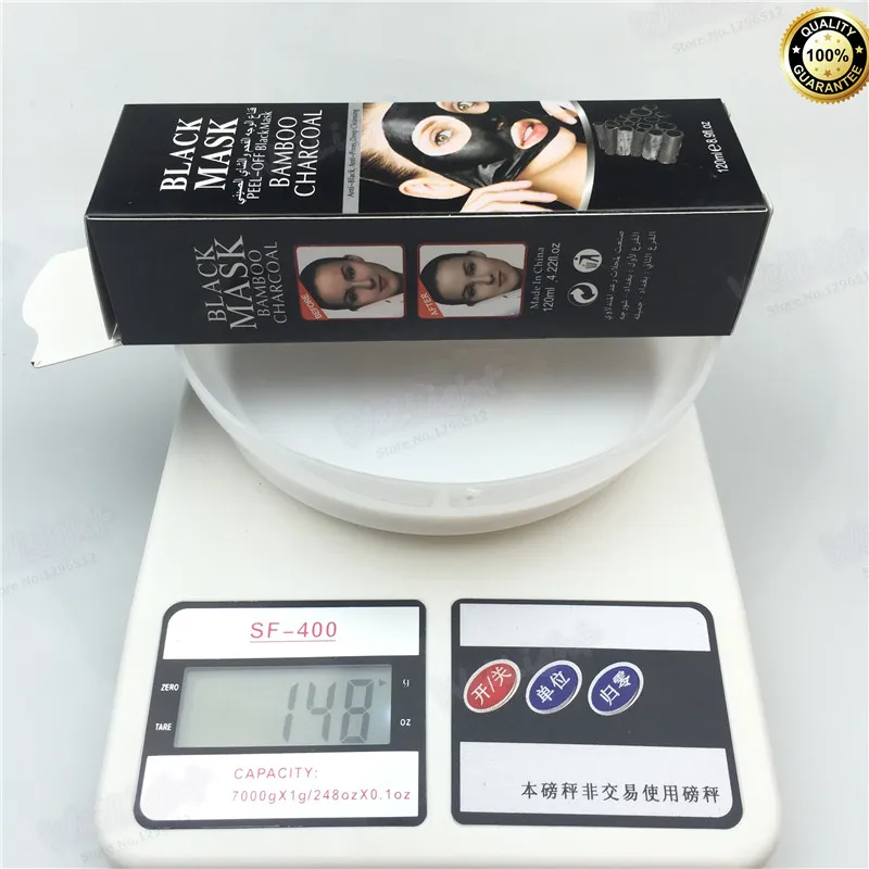 

New Bamboo charcoal face mask for clean blackhead Oil control, plant extract Gentle moisture black mask for all skin type 120ml